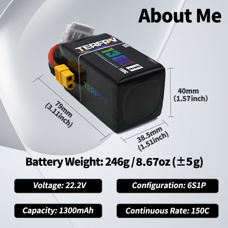 TERFPV Lipo Battery 6S 22.2V 1 - Drone Battery 6S 评论和价格