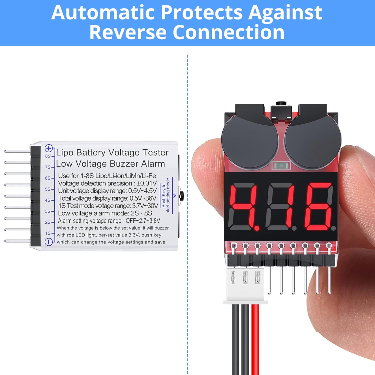 Oike 1-8S 2IN1 Lipo Battery Vo - Drone Battery Voltage Checker 评论和价格